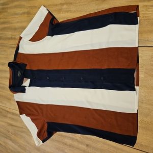 Color blocked Rayon button down by Express